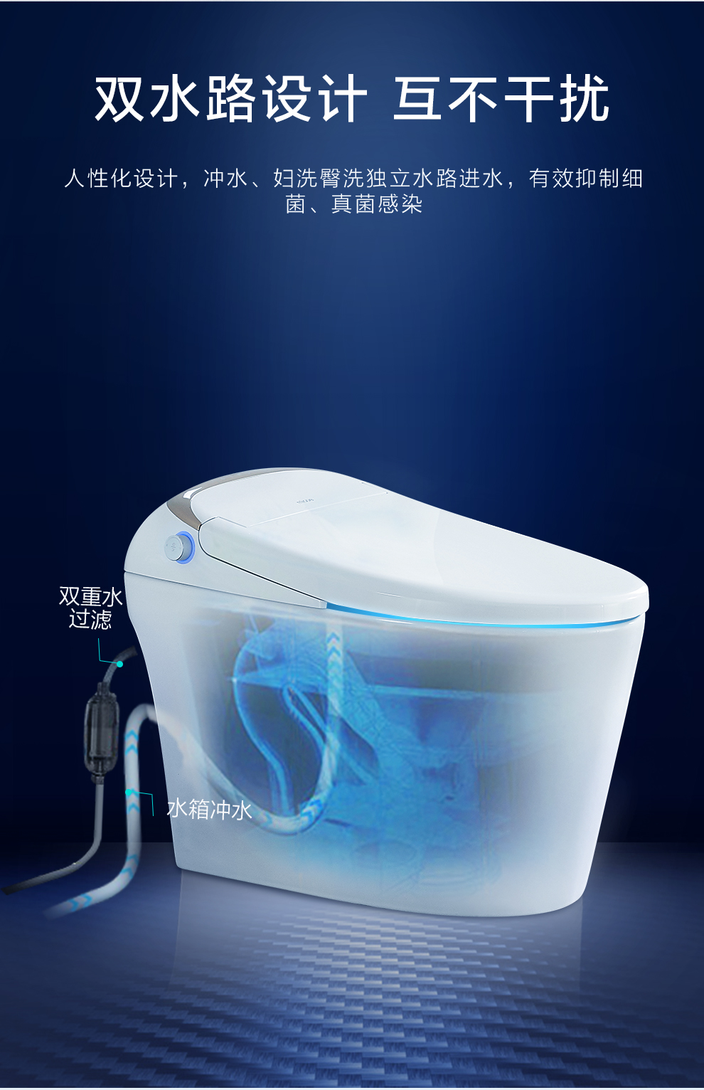 四季沐歌micoe智能马桶一体机无水箱座便器自动冲水暖风烘干即热坐