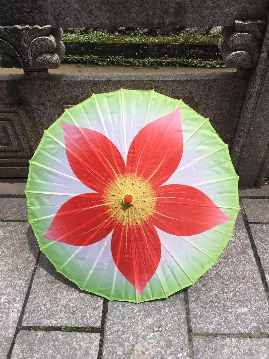 茉莉花伞雪莲花伞摄影道具伞旗袍走秀伞纯工艺伞绸布伞舞台演出伞