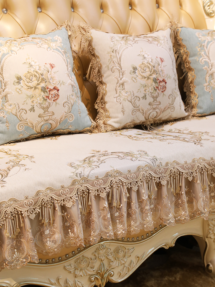 欧式沙发垫套高档防滑四季通用布艺皮沙发坐垫贵妃全盖罩客厅