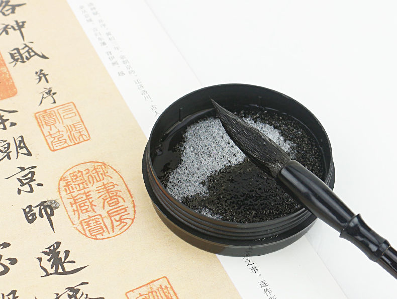 《学生防漏带盖墨盒塑料砚台墨池墨盘毛笔字书法绘画初学文房四宝