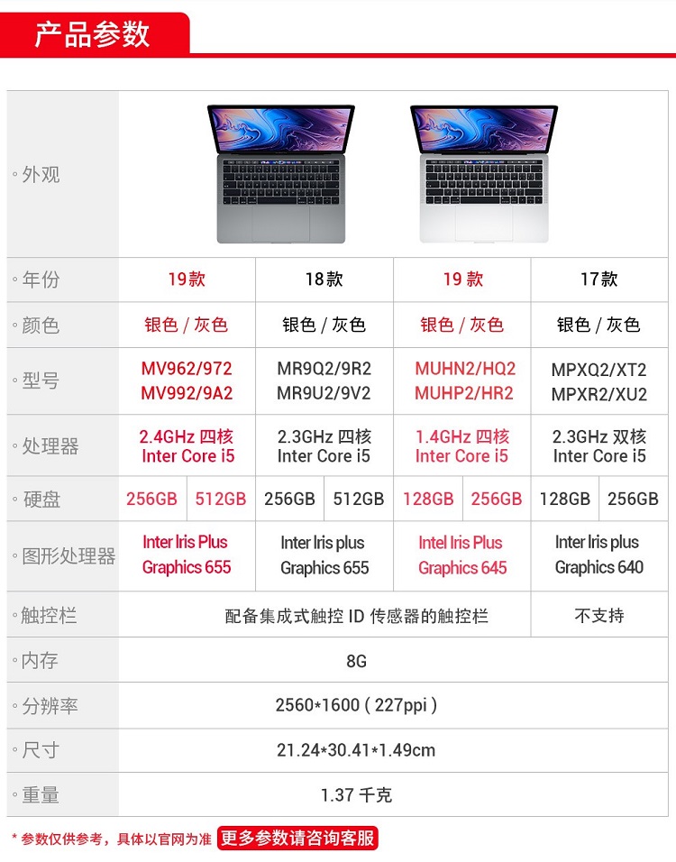 apple苹果 macbook pro 轻薄笔记本 133英寸 i5(2