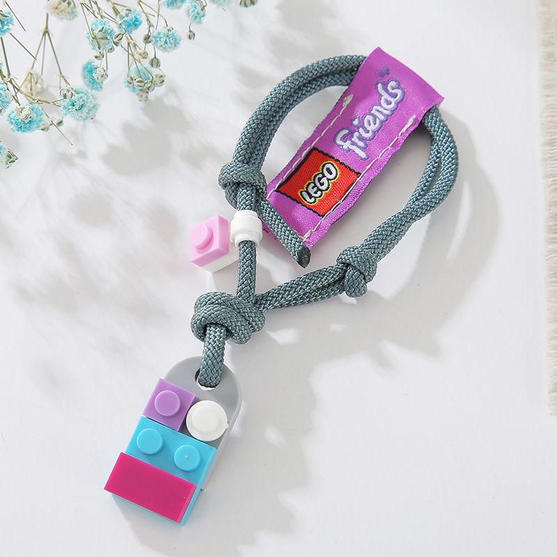 《乐高好朋友积木手链情侣款一对手链男女学生闺蜜爱心lego手环手绳