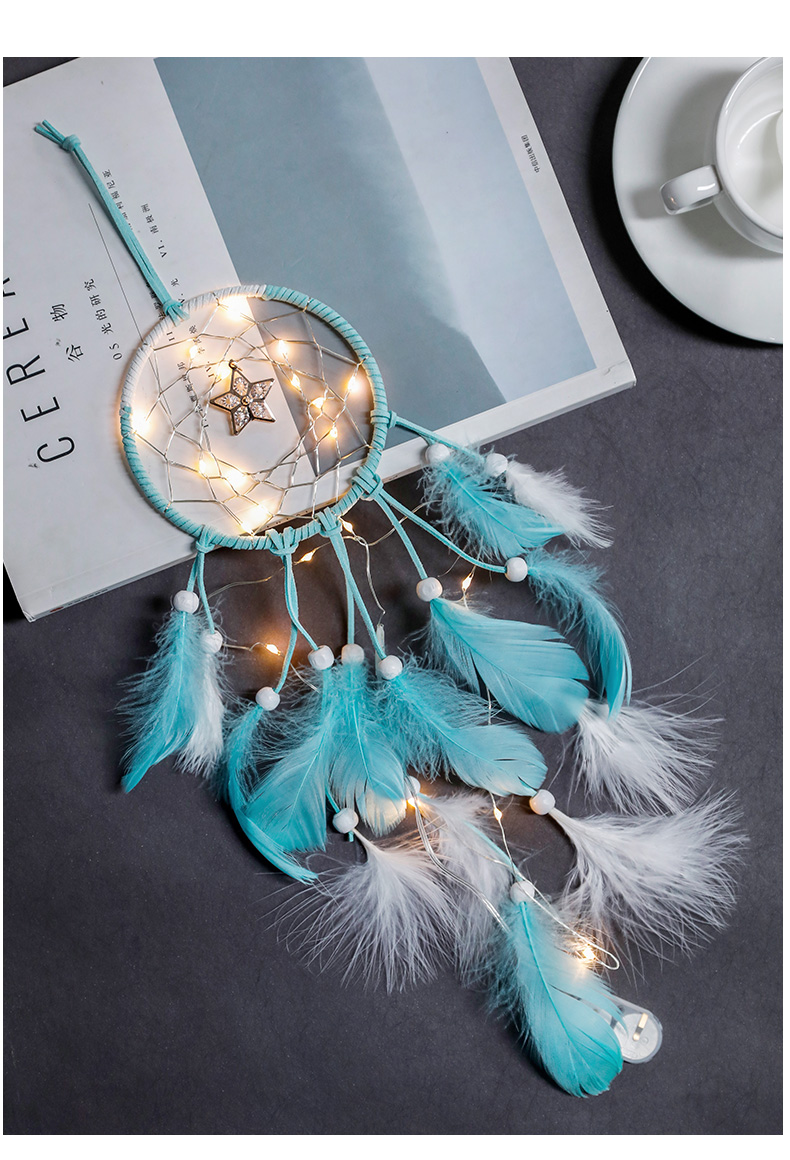 捕梦网女生手工铺补梦网灯风铃森系挂饰