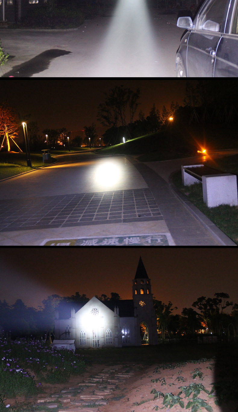 shinefire三灯泡led头灯强光夜钓鱼灯充电远射手电筒超亮