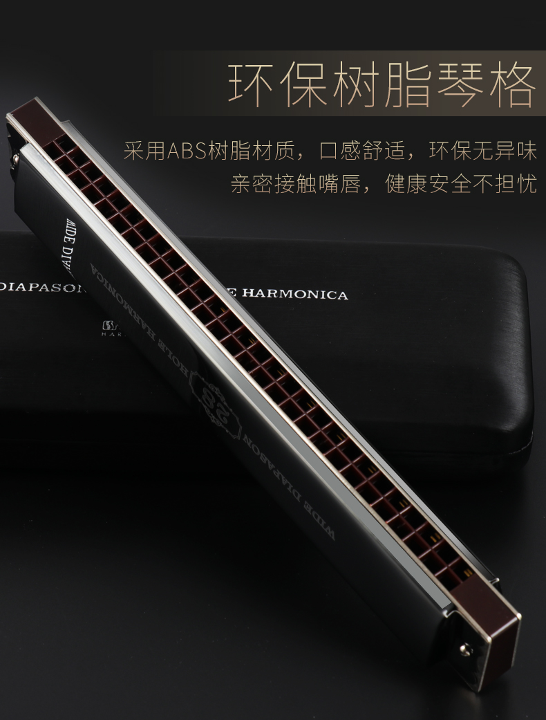 德国进口音簧28孔复音口琴专业演奏级重音高级成人初学者学生入门