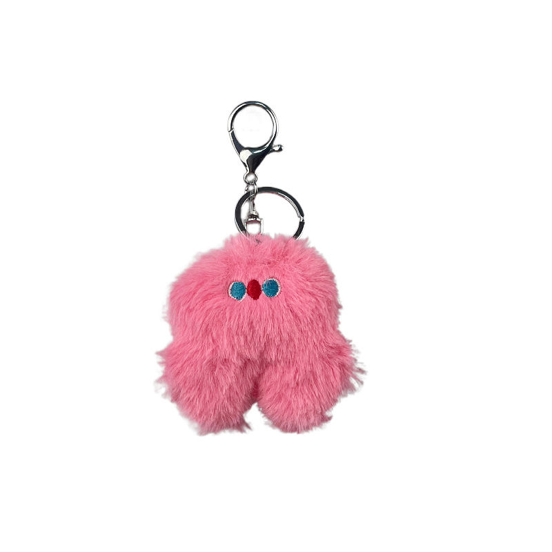 粉色粉笨笨挂件公仔罗渽民同款可爱小怪兽毛绒玩偶挂饰书包钥匙扣饰品