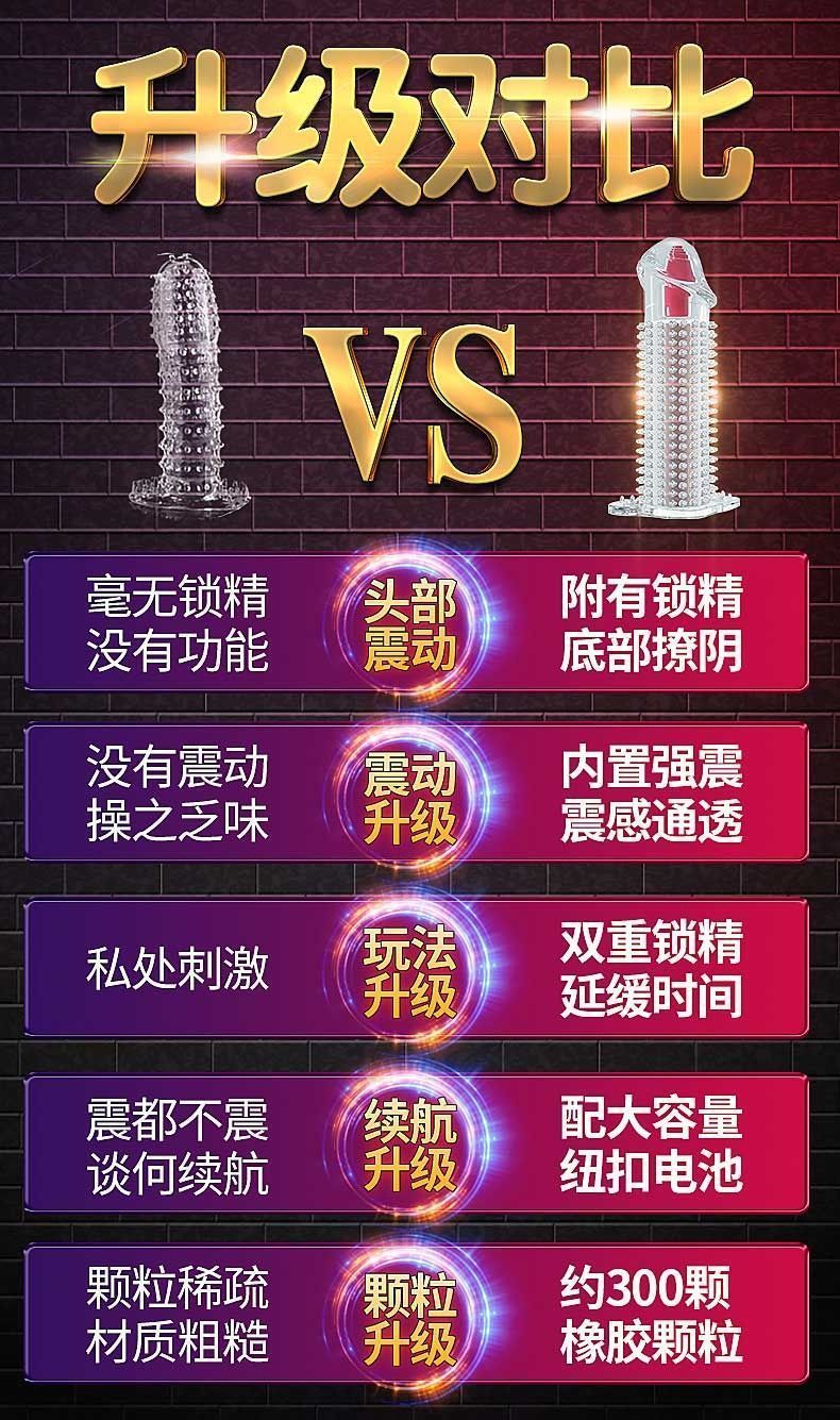 《狼牙套加长加粗加大带刺可重复使用水晶套夫妻高潮情趣成人性用品