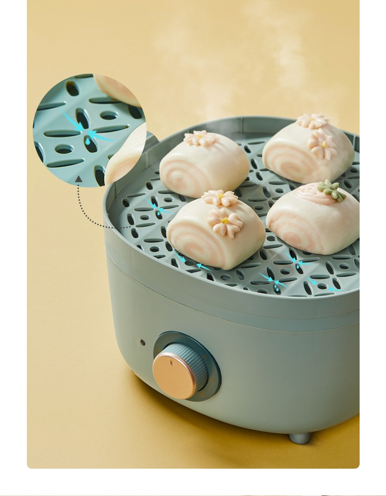 小熊(bear)电蒸锅家用多功能小型电蒸笼早餐机蒸菜蒸汽锅4l容量dzg-d