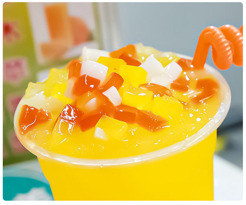 《三色魔力水晶果彩色椰果奶茶店专用椰果粒桶装珍珠布丁原料椰果肉