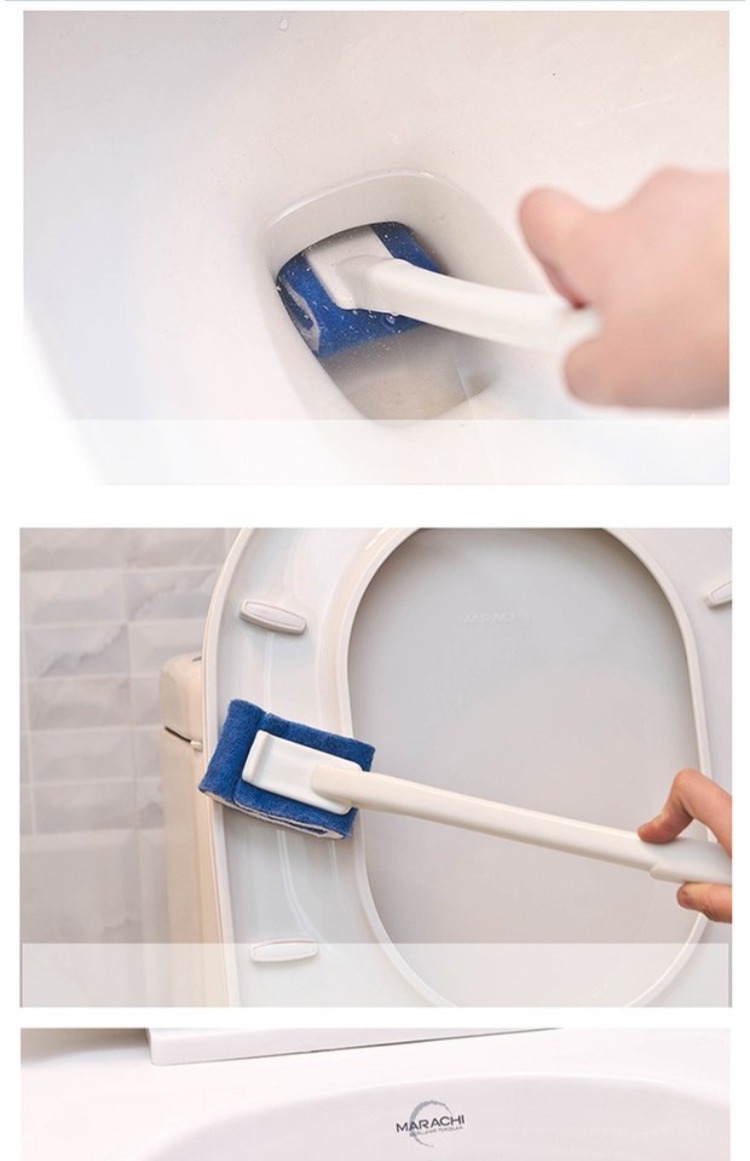 洗厕所刷子免洗剂马桶刷卫浴卫生间坐便器池洁厕刷子去死角白色