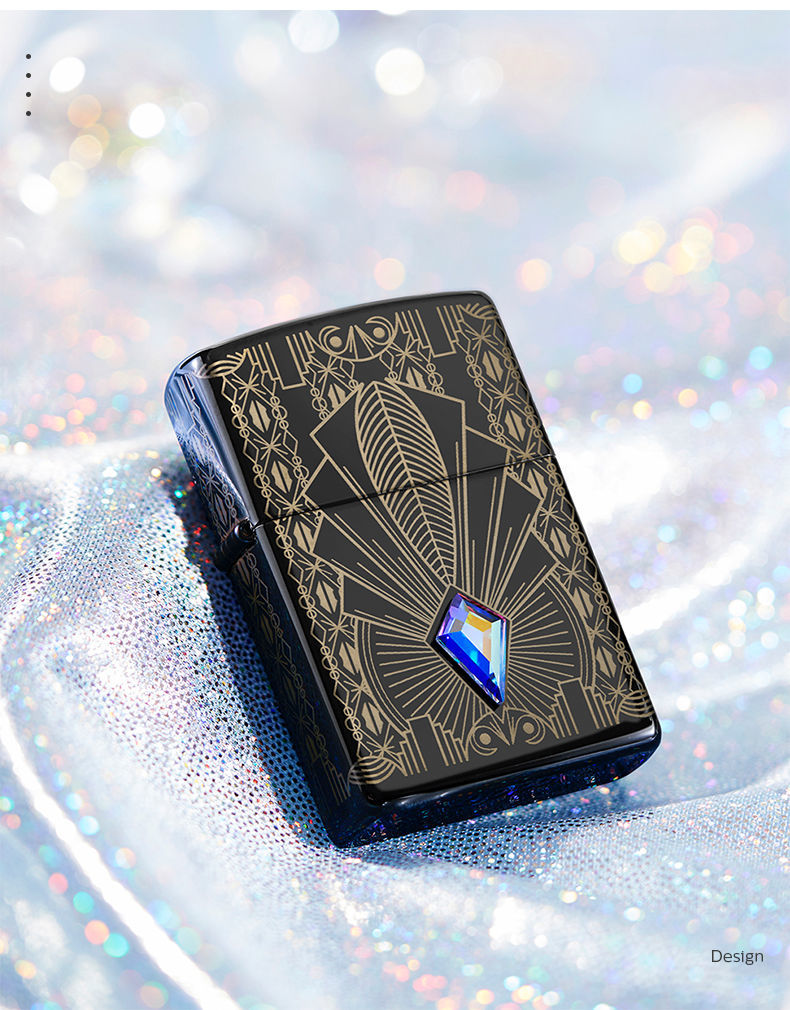 美国芝宝zippo收藏级限量版2021年度机金色世家洛世奇水晶镶嵌c21
