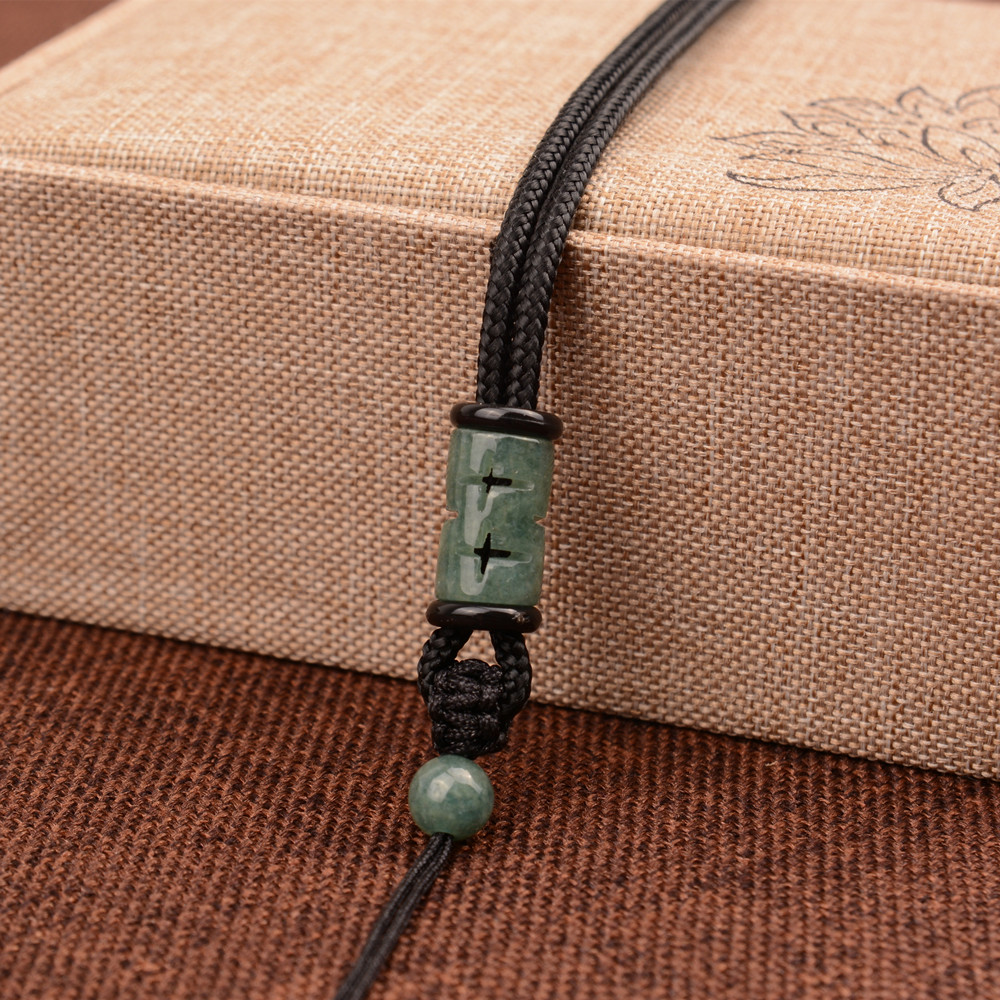 细款挂件绳翡翠雕花桶珠手工编织项链绳子玉佩玉佛吊坠挂绳男女