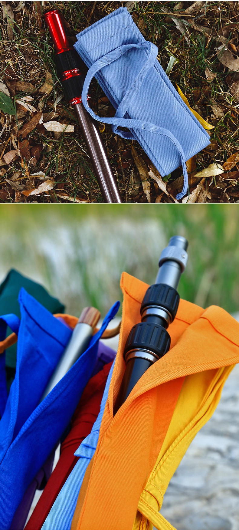 墨绿色并继双层竿袋 鱼竿保护袋杆袋长节手杆护竿套日式防划痕棉布袋