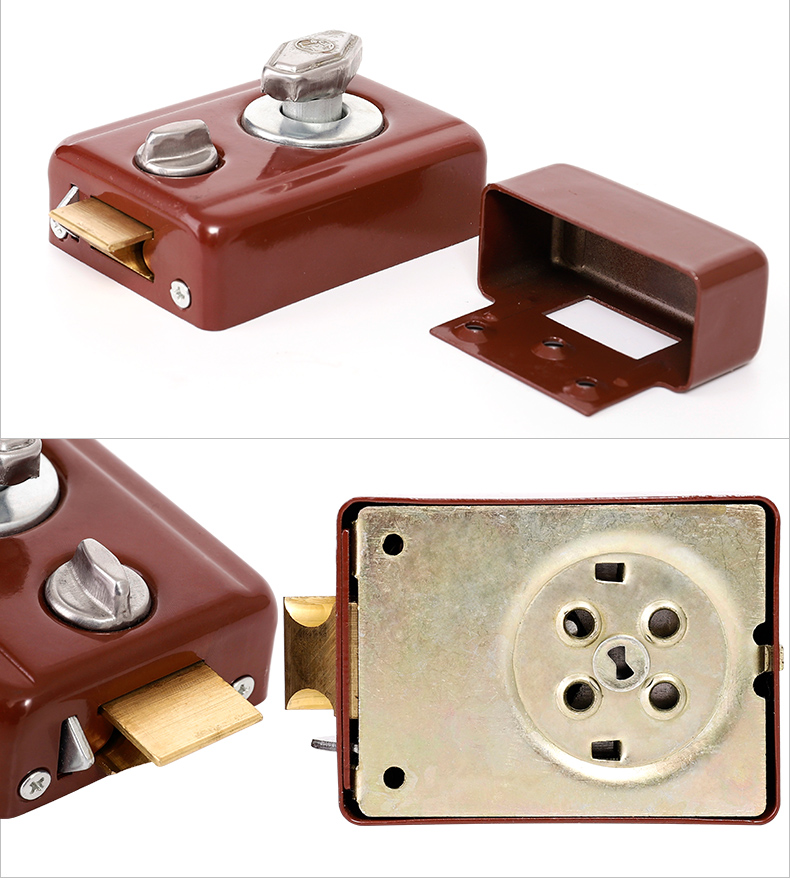 敬平(jing ping)锁具 jing ping牛头锁老式门锁牛头牌门锁外装门锁