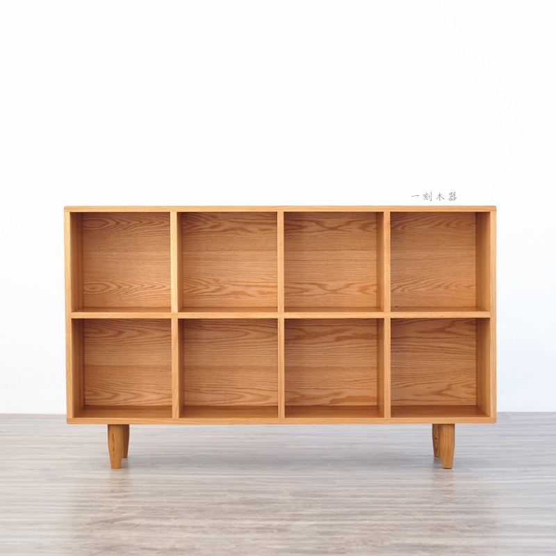 实木多格架展示置物架简约客厅隔断北欧日式房落地玩具收纳柜