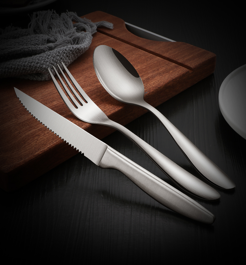 德国西餐餐具套装切牛排的刀具西餐刀叉勺牛排刀锋利家用三件套 敬平