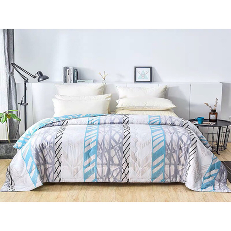 雅芳婷摩登丝空调被可机洗夏季被子简约夏凉被l613 蓝色 249*229