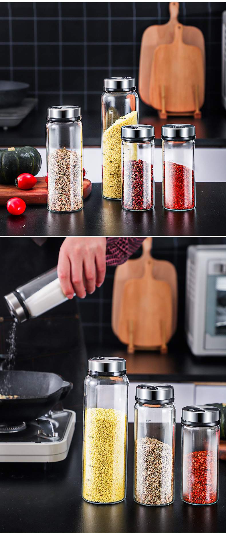 类别:调味罐/调味盒 国产/进口:国产 产地:中国 材质:玻璃 适用场景