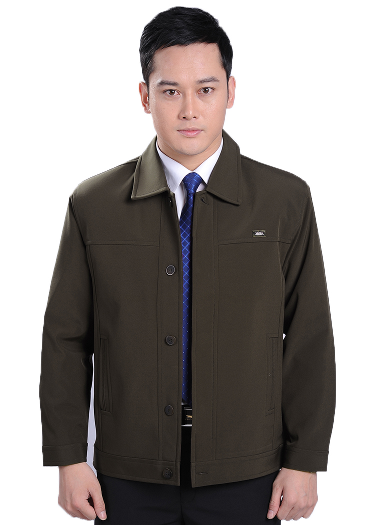 老人头2020中老年人夹克男春装薄款宽松男士外套中年男装夹克衫春秋