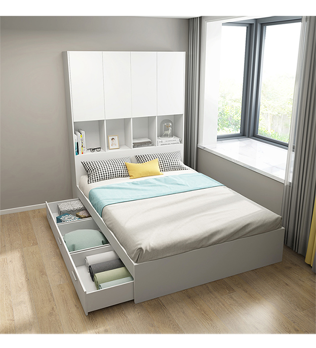 逸家伴侣榻榻米床衣柜一体床简约现代日式小户型塌塌米床柜高箱储物