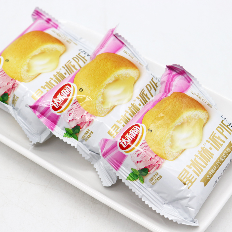 达利园星冰淋派菠萝味450g夜宵充饥零食糕点宿舍手撕小面包营养早餐