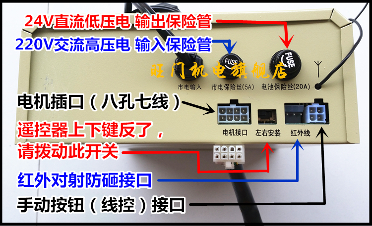 dc24v控制器捲簾卷閘車庫遙控器儲備電源控制箱交直流電源