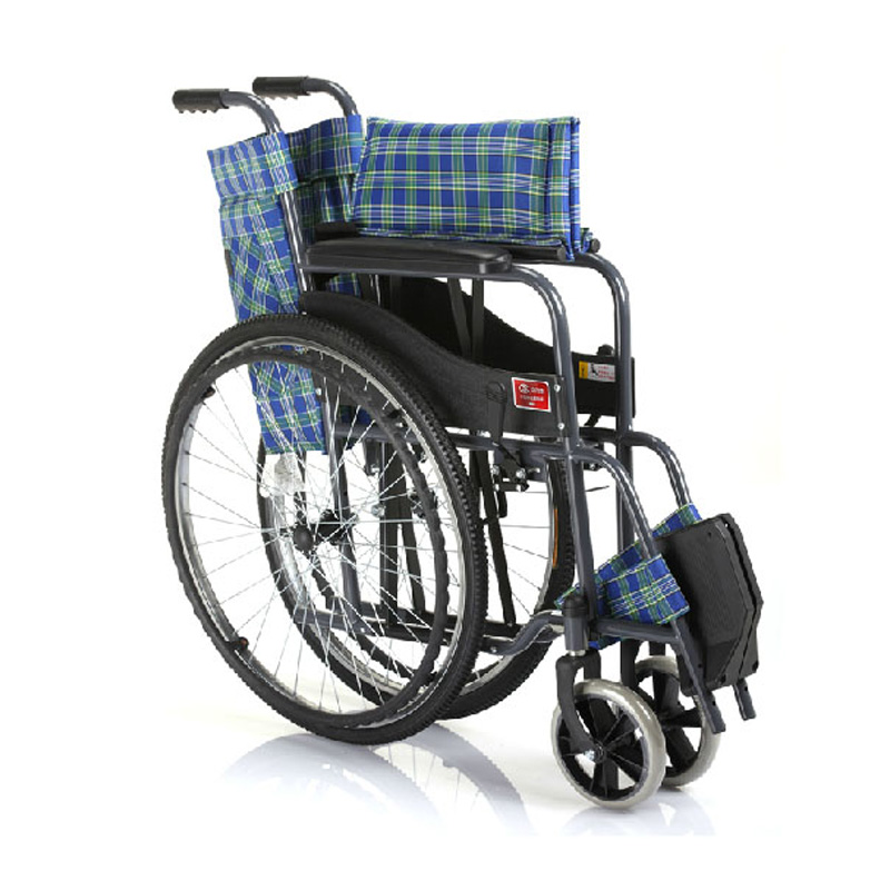 鱼跃(yuwell)手动轮椅车 h050 钢管基本型 1台老人折叠轻便普通轮椅