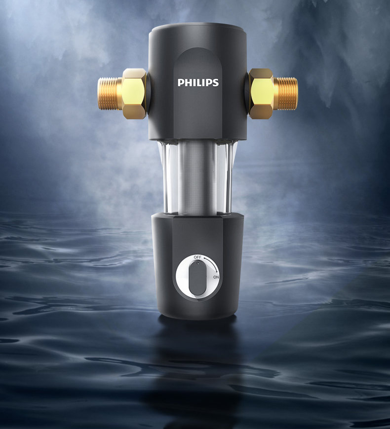 飞利浦(philips)前置净水器40微米前置过滤器反冲洗 自来水管道净水机