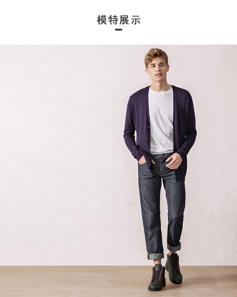 ecco爱步2019年新款黑色高帮鞋男 户外休闲男鞋 柔酷8号