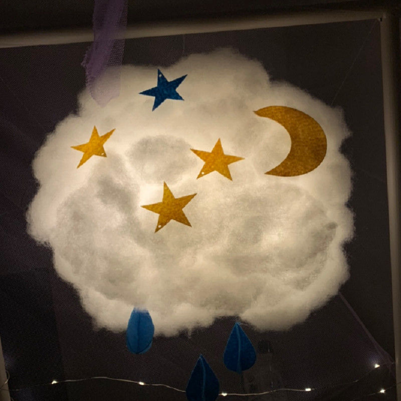 《棉花云朵灯ins手工材料宿舍墙装饰布置创意吊饰卧室挂饰灯少女心