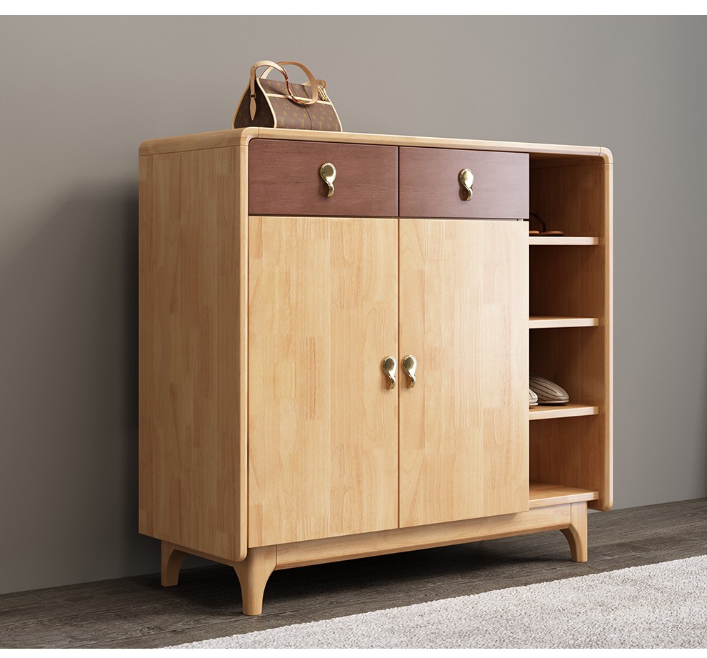 一米色彩悦米鞋柜实木鞋柜简易多层收纳客厅门口玄关柜阳台仿实木储物