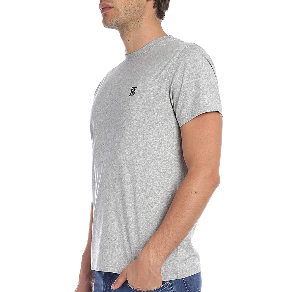 burberry博柏利巴宝莉21春夏新品男士灰色微标饰棉质短袖t恤衫8014023