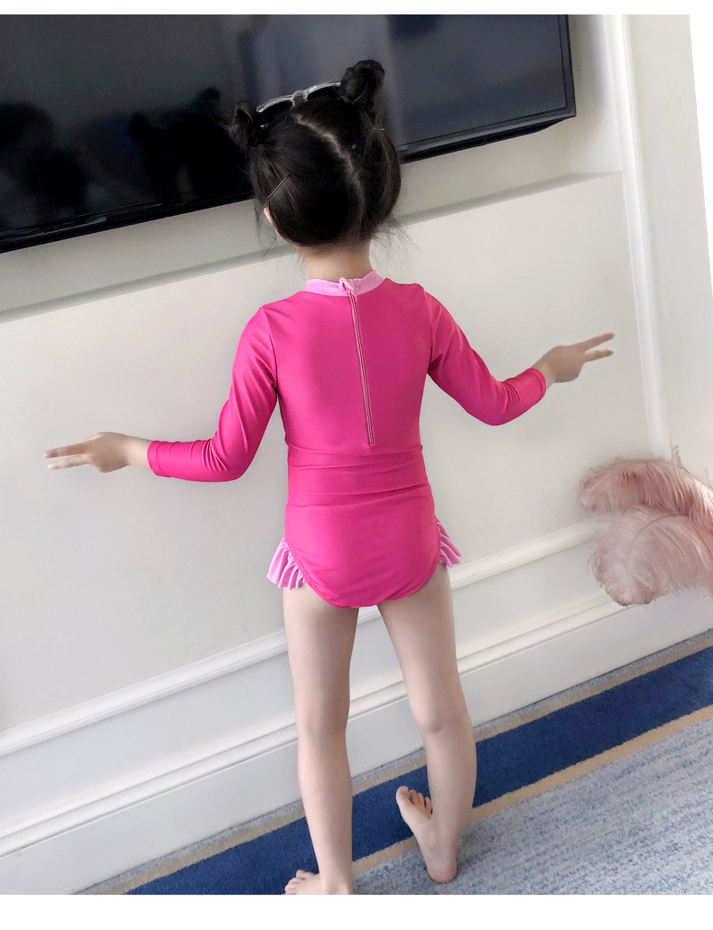 佑游 儿童泳衣女游泳衣连体套装宝宝泳衣可爱女童泳衣幼儿中大童ins