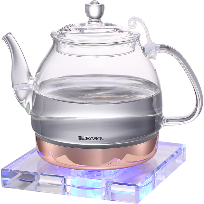 babol/佰宝 dch-211玻璃透明烧水壶电热保温自动断电家用迷你定制