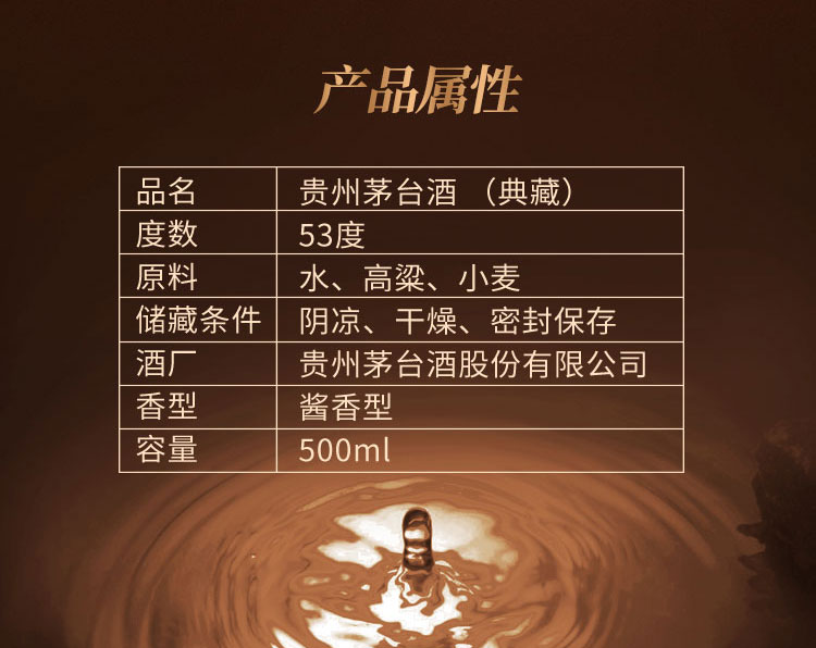 【华致酒行】贵州茅台酒 茅台典藏 酱香白酒2018年53度500ml