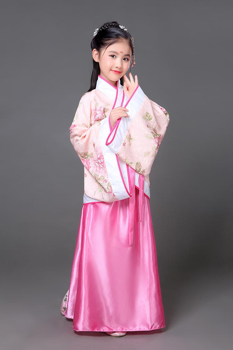 儿童古装服装仙女公主童唐朝贵妃服汉服女童古代衣服古筝演出服装西瓜