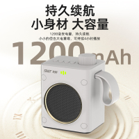 先科(SAST)多功能插卡蓝牙收音机M1 米白色小巧便携HIFI音质重低音智能降噪持久续航大容量