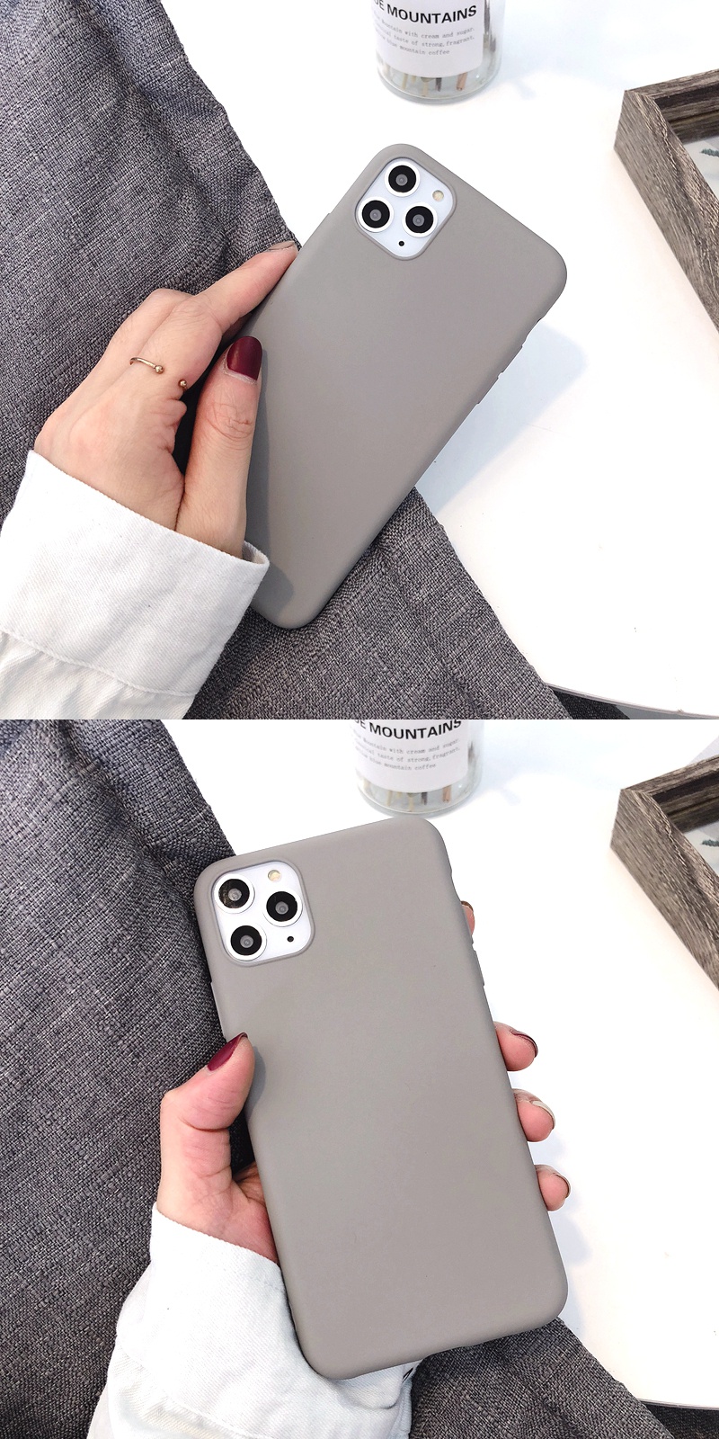 超级新品 火豹奶奶灰手机壳适用苹果11m磨砂r硅胶s软壳/8清新6sp潮