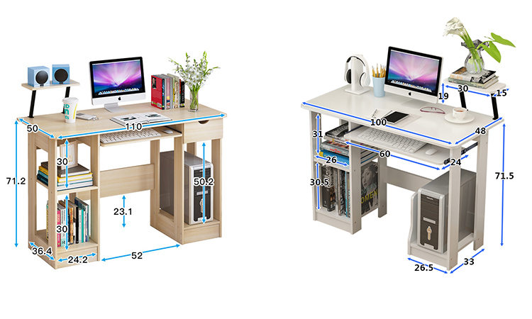 家用台式电脑桌卧室组装小型单人办公桌子多功能中学生学习写字台定制