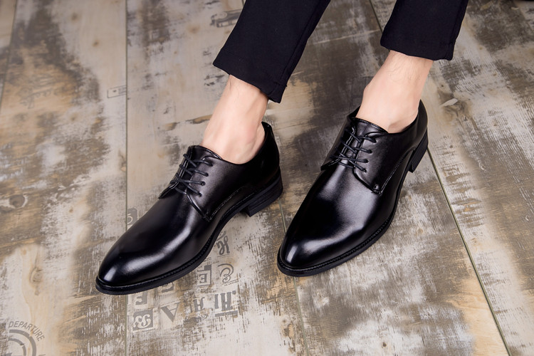 喻娄品牌英伦商务正装内增高新郎婚鞋真皮透气尖头皮鞋男士韩版休闲男