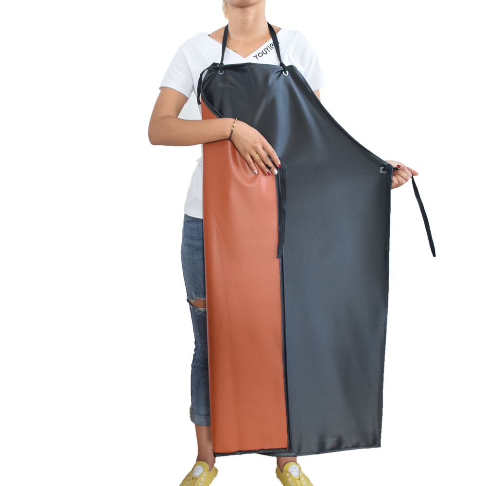 防水围裙耐酸碱工业围腰厨房酒店防油围裙围兜长饭单pvc防水围裙