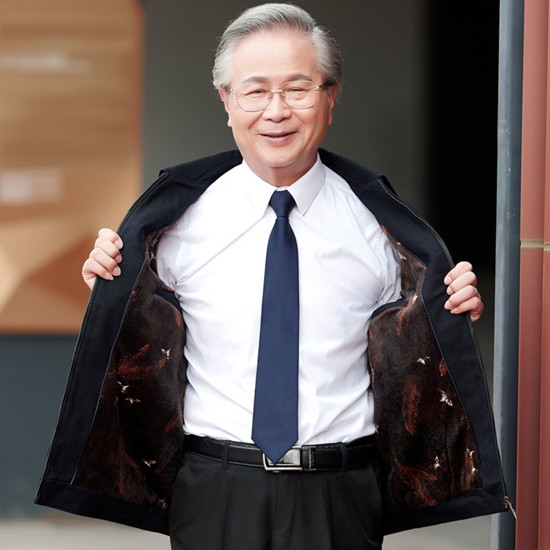 yuansu老年衣服爷爷春秋装6070岁80老人男装外套加绒