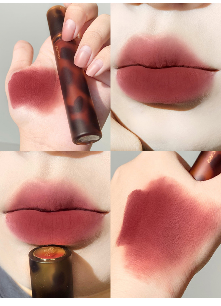 酵色joocyee唇釉琥珀jc口红橘宜酵素丝绒雾面哑光焦糖红棕色