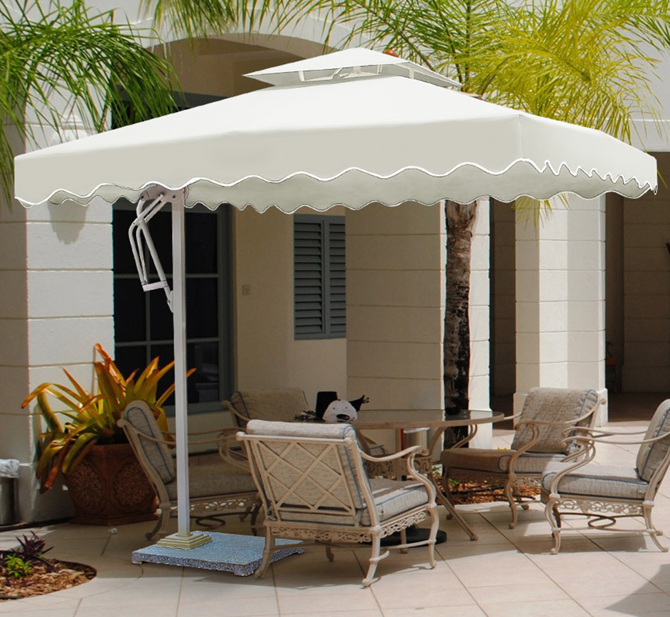 铔孜遮阳伞户外休闲阳台露天双层花园侧边伞岗亭伞zr084