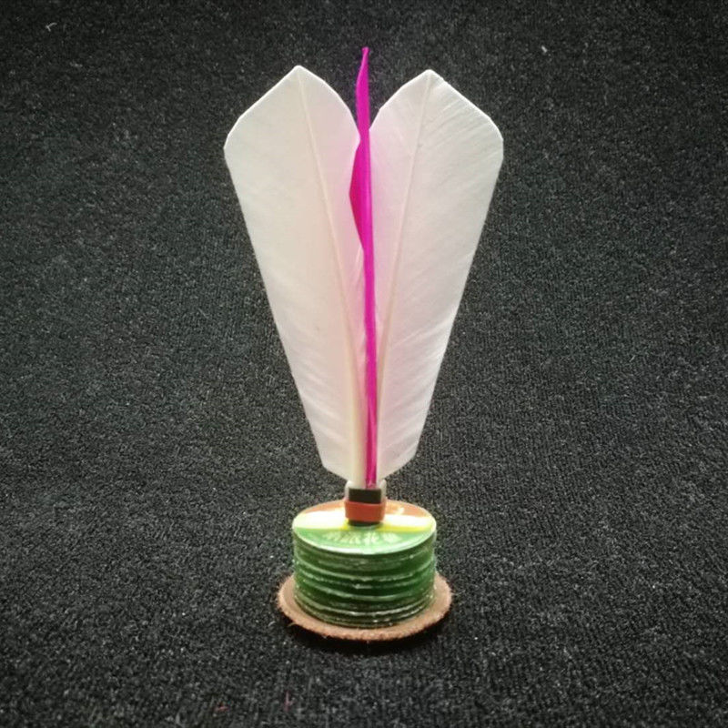 8南派花毽广式毽球鸽毛皮底初学者专用毽子广东省非物质文化遗产8月31