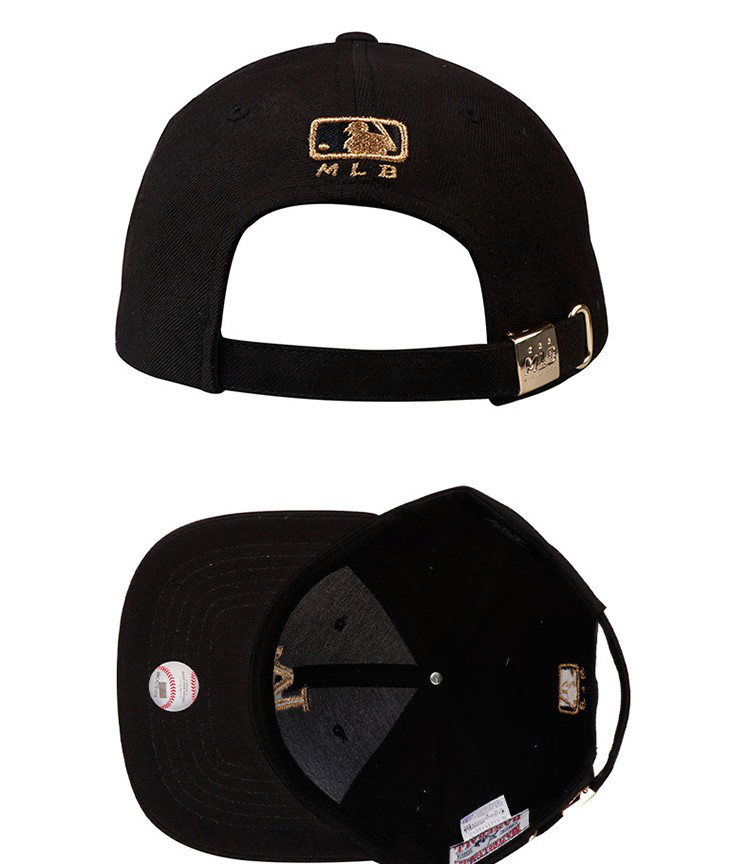 mlb美职棒棒球帽黑色金标la无侧标32cpig74107l