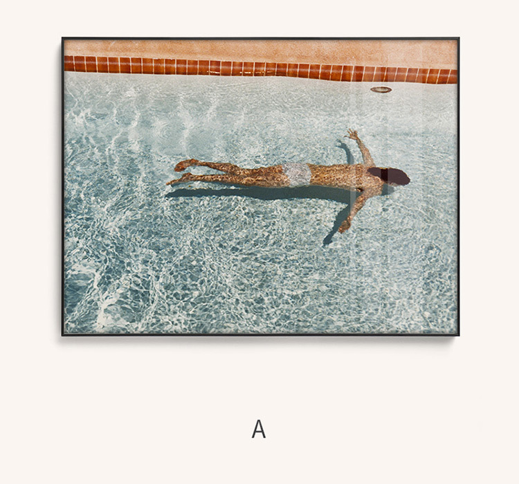 芙瑞迪工艺礼品霍克尼-人体 乔迁礼品大卫霍克尼人体艺术书房游泳池挂