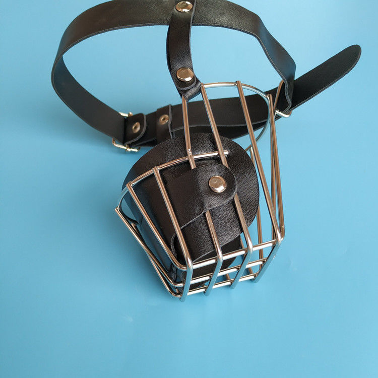 银色铁电镀款s小型狗嘴套中型不锈钢狗嘴罩狗嘴笼防咬叫可饮水金属大