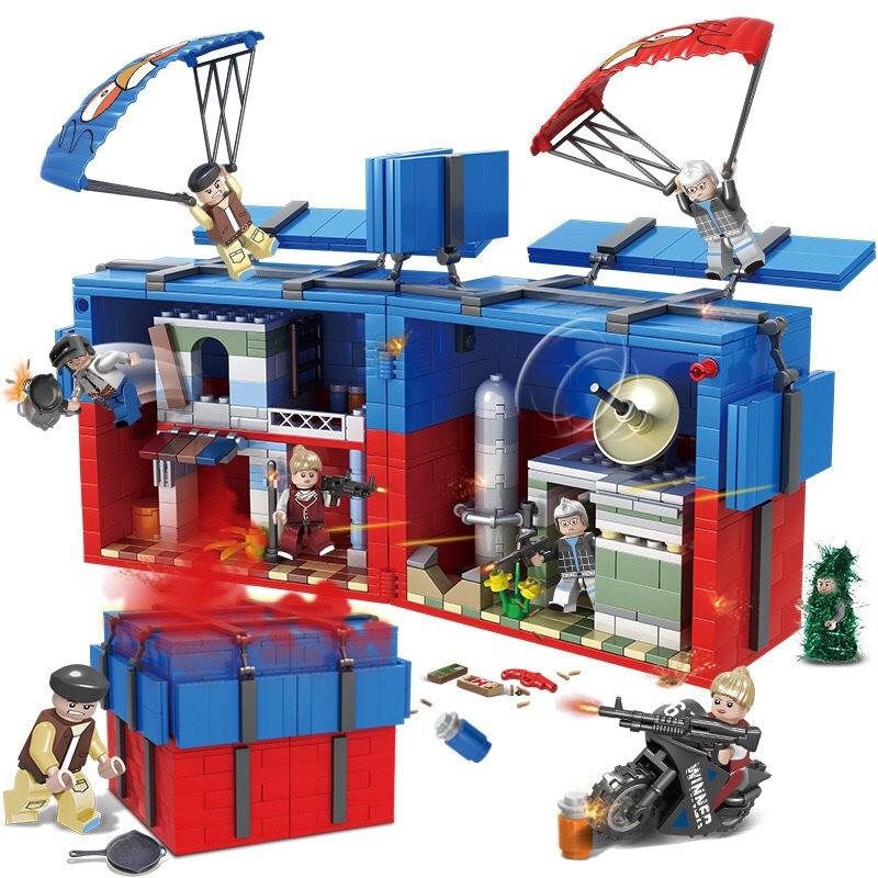 迪仕盾(dishidun)积木79011 新款绝地求生吃鸡刺激战场雪地空投98k枪