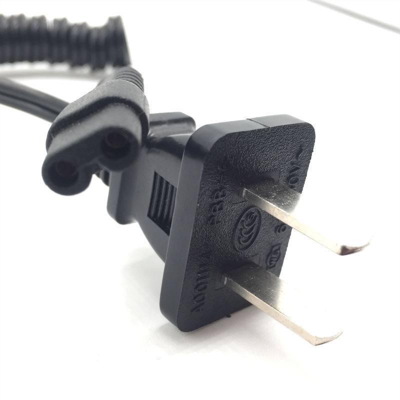 手电充电器双孔电源线 强光手电充电线2孔直冲线220v 确认电压 220